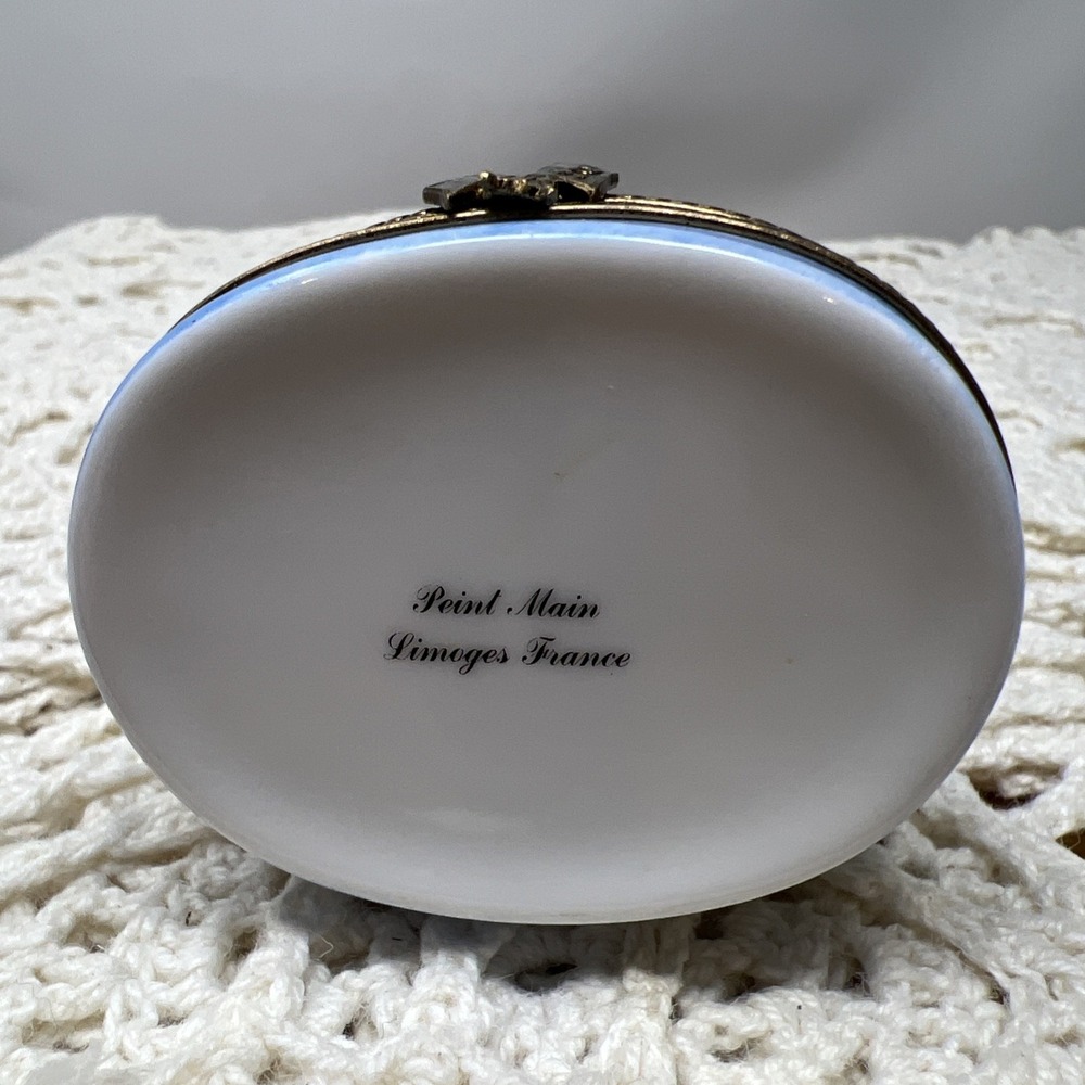 Limoges Trinket Box Statue Of Liberty New York US Flag & White House Peint Main - Picture 5 of 12